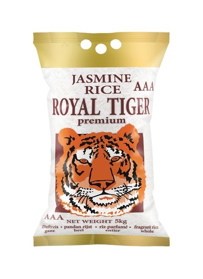 Riso profumato jasmine cambogiano - Royal Tiger 5 Kg.